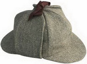 Шапка Шерлока Холмса классика серый твид елочка купить в Спб Санкт-Петербурге